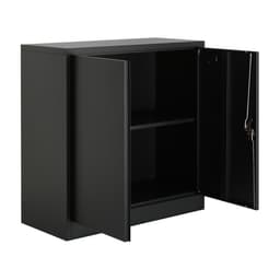 ตู้เหล็ก รุ่นโซลิด สูง 90 ซม. - สีดำ