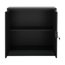 ตู้เหล็ก รุ่นโซลิด สูง 90 ซม. - สีดำ