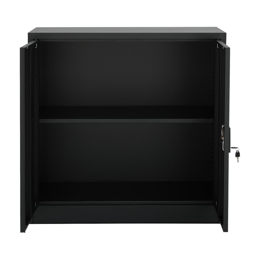 ตู้เหล็ก รุ่นโซลิด สูง 90 ซม. - สีดำ