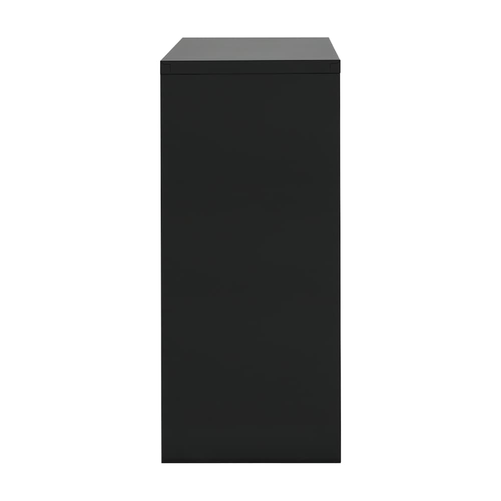 ตู้เหล็กบานเลื่อน รุ่นโซลิด สูง 90 ซม. - สีดำ