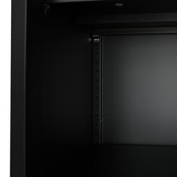 ตู้เหล็กบานเลื่อน รุ่นโซลิด สูง 185 ซม. - สีดำ