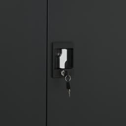 ตู้เหล็ก รุ่นโซลิด สูง 185 ซม. - สีดำ