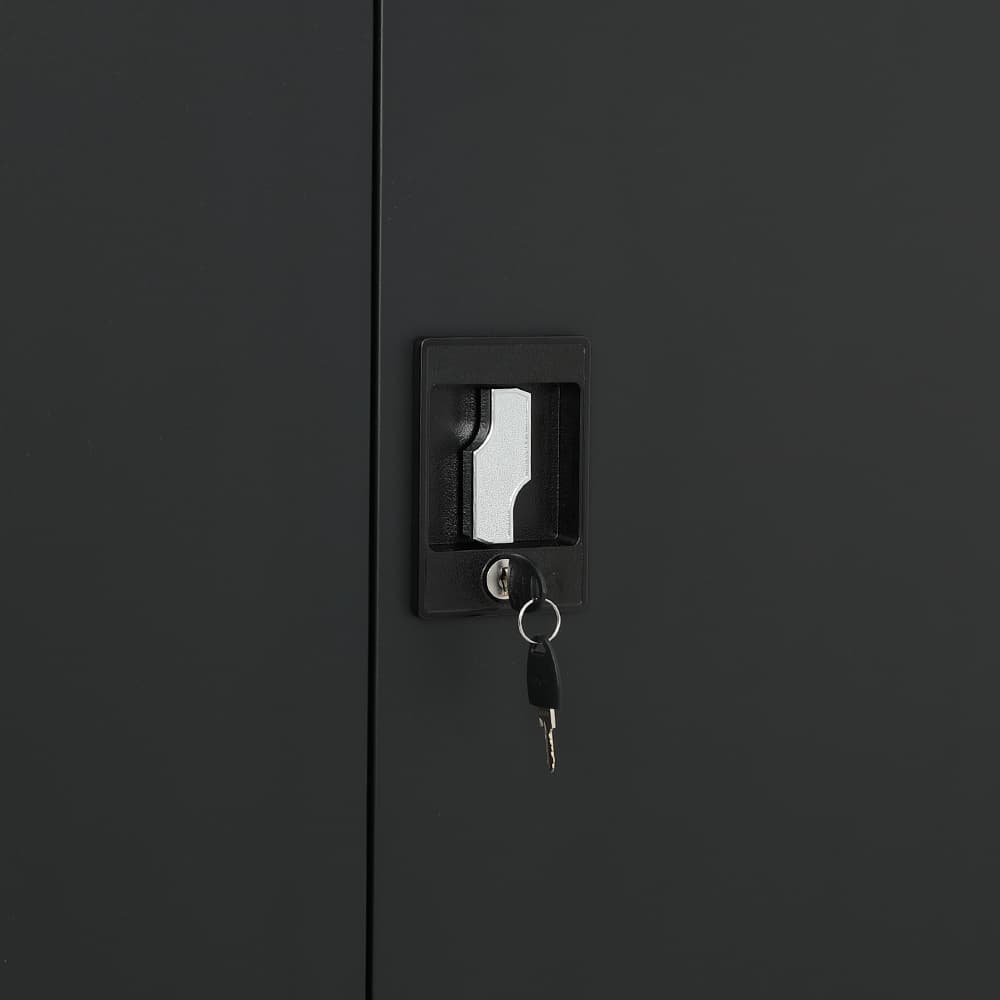 ตู้เหล็ก รุ่นโซลิด สูง 185 ซม. - สีดำ