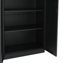 ตู้เหล็ก รุ่นโซลิด สูง 185 ซม. - สีดำ