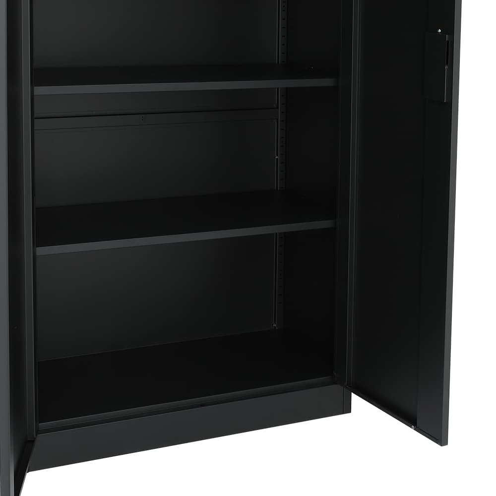 ตู้เหล็ก รุ่นโซลิด สูง 185 ซม. - สีดำ