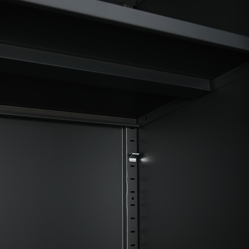 ตู้เหล็ก รุ่นโซลิด สูง 185 ซม. - สีดำ