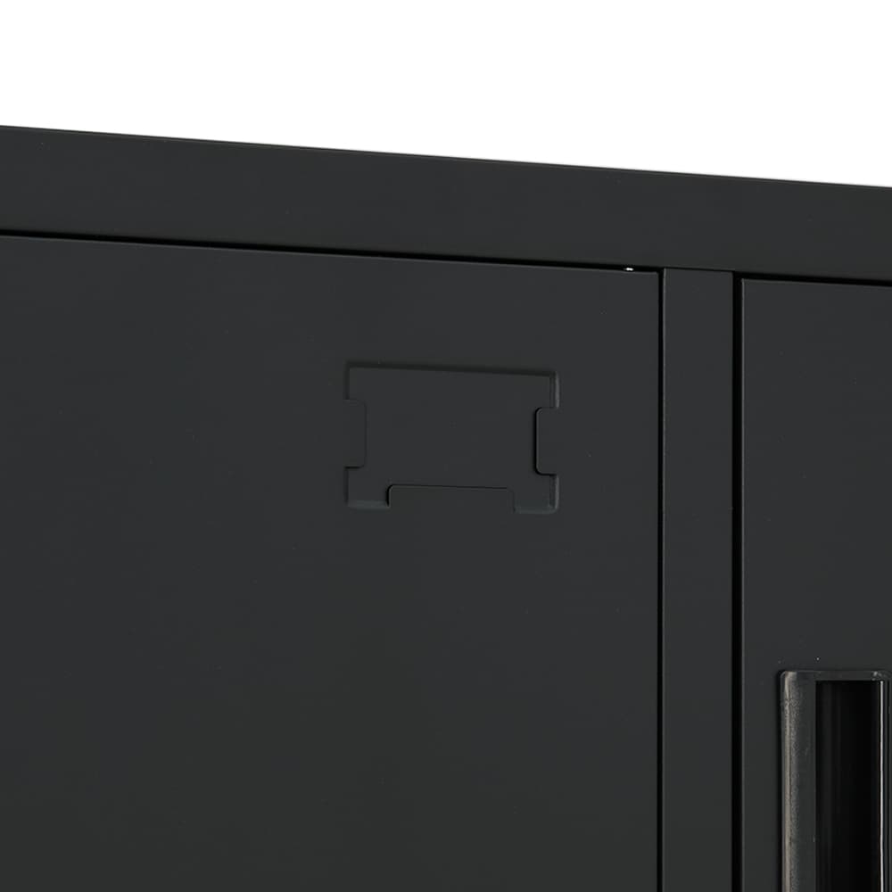 ตู้เหล็กล็อกเกอร์ 9 ช่อง รุ่นโซลิด - สีดำ