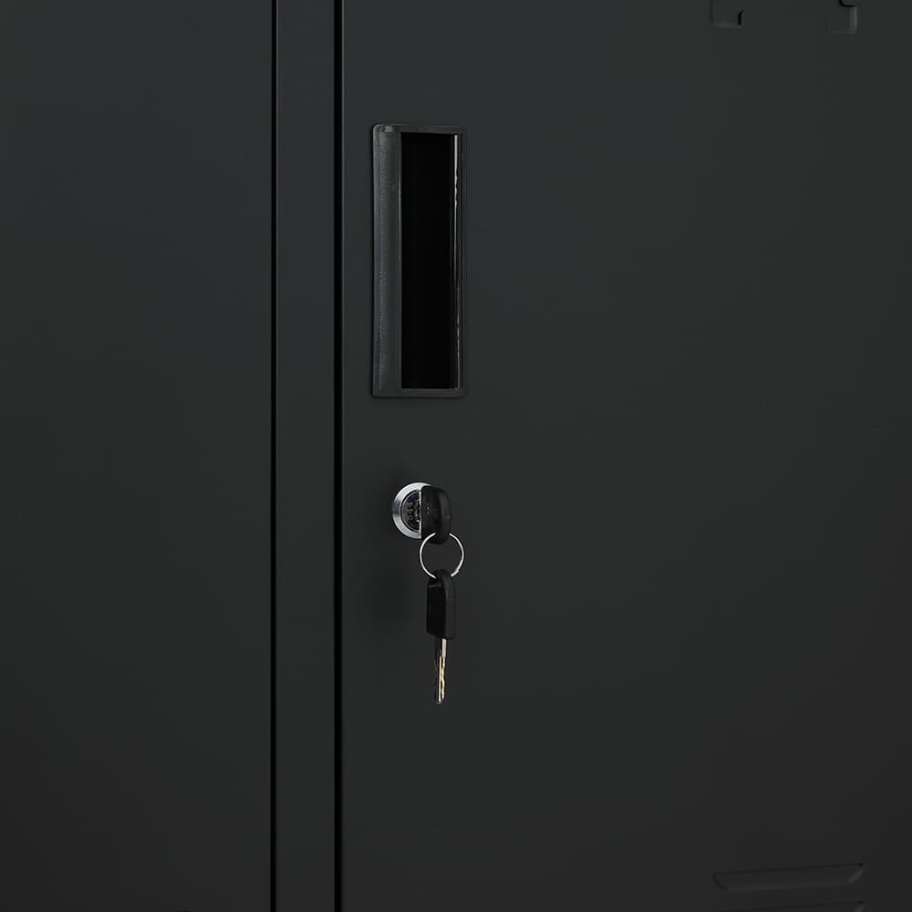 ตู้เหล็กล็อกเกอร์ 9 ช่อง รุ่นโซลิด - สีดำ