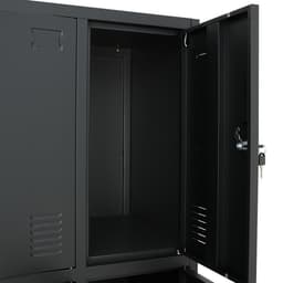 ตู้เหล็กล็อกเกอร์ 9 ช่อง รุ่นโซลิด - สีดำ