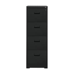 ตู้เหล็ก 4 ลิ้นชัก รุ่นโซลิด - สีดำ