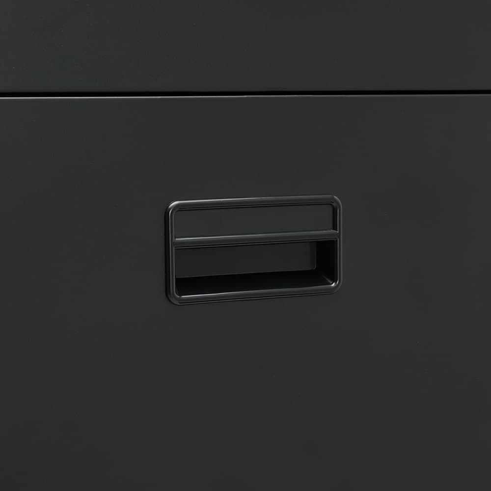 ตู้เหล็ก 4 ลิ้นชัก รุ่นโซลิด - สีดำ