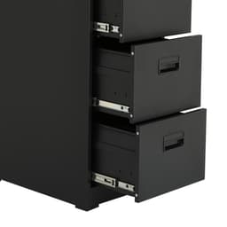 ตู้เหล็ก 4 ลิ้นชัก รุ่นโซลิด - สีดำ