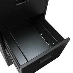 ตู้เหล็ก 4 ลิ้นชัก รุ่นโซลิด - สีดำ