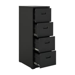 ตู้เหล็ก 4 ลิ้นชัก รุ่นโซลิด - สีดำ