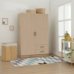 ตู้เสื้อผ้า 2 บาน รุ่นฟินซ์ ขนาด 120 ซม. - สีธรรมชาติ