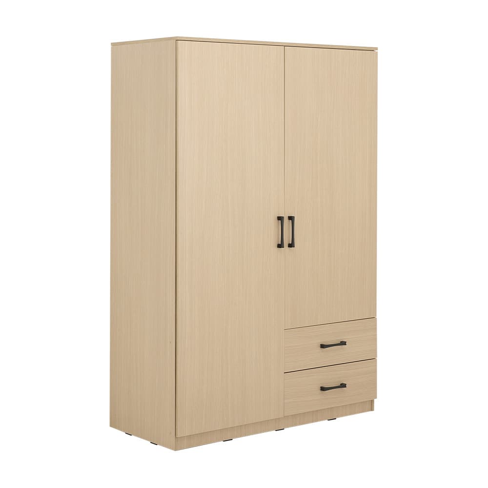 ตู้เสื้อผ้า 2 บาน รุ่นฟินซ์ ขนาด 120 ซม. - สีธรรมชาติ