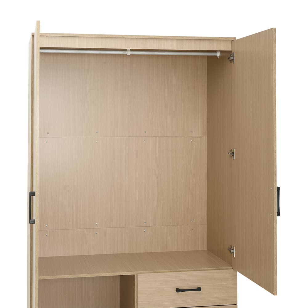 ตู้เสื้อผ้า 2 บาน รุ่นฟินซ์ ขนาด 120 ซม. - สีธรรมชาติ