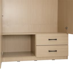 ตู้เสื้อผ้า 2 บาน รุ่นฟินซ์ ขนาด 120 ซม. - สีธรรมชาติ