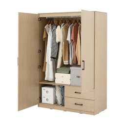 ตู้เสื้อผ้า 2 บาน รุ่นฟินซ์ ขนาด 120 ซม. - สีธรรมชาติ