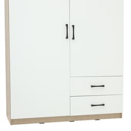 ตู้เสื้อผ้า 2 บาน รุ่นฟินซ์ ขนาด 120 ซม. - สีธรรมชาติ/ขาว