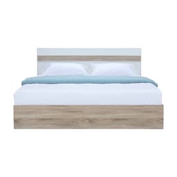 ชุดห้องนอน รุ่นมินิโอ+ทิวลิป ขนาด 6 ฟุต (เตียง, ตู้เสื้อผ้า 4 บาน พร้อมลิ้นชัก, โต๊ะเครื่องแป้งพร้อมสตูล) - สีธรรมชาติ