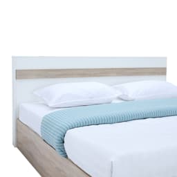 ชุดห้องนอน รุ่นมินิโอ+ทิวลิป ขนาด 6 ฟุต (เตียง, ตู้เสื้อผ้า 3 บาน พร้อมลิ้นชัก, โต๊ะเครื่องแป้งพร้อมสตูล) - สีธรรมชาติ