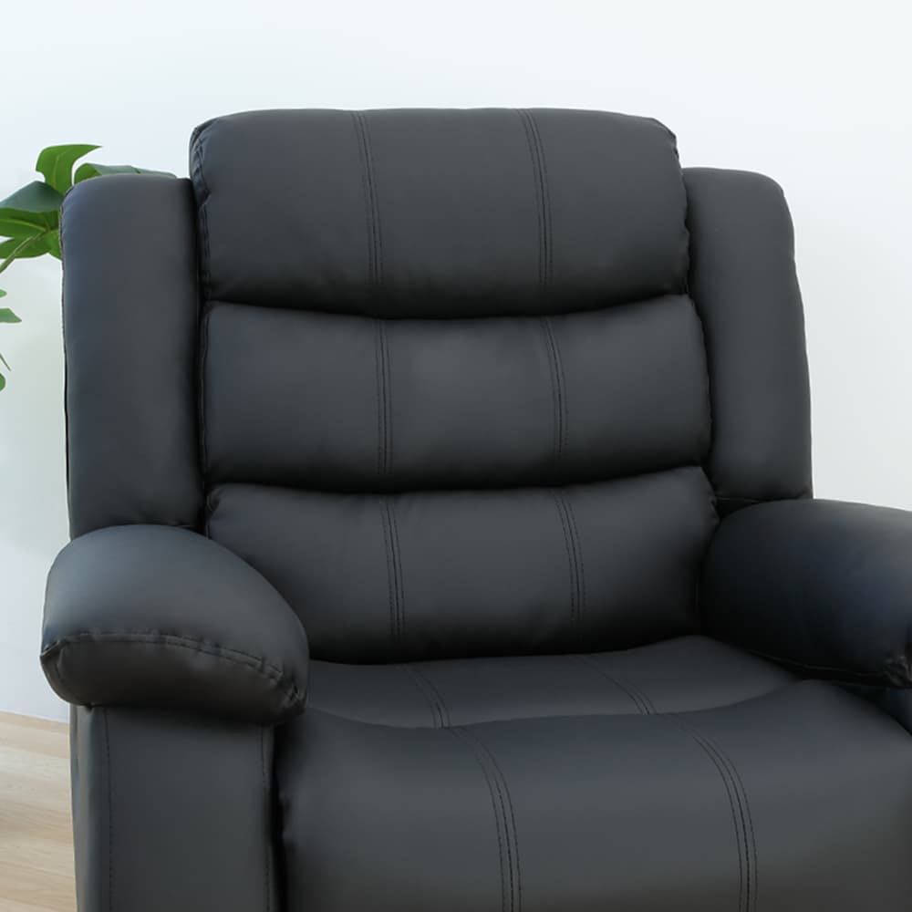 โซฟา PVC ปรับระดับ 1 ที่นั่ง รุ่นเลมม่า - สีดำ