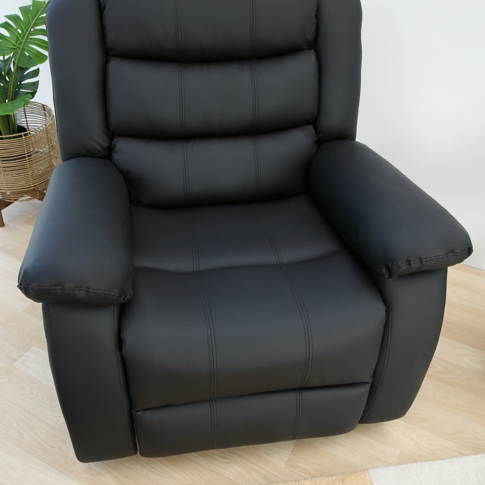 โซฟา PVC ปรับระดับ 1 ที่นั่ง รุ่นเลมม่า - สีดำ