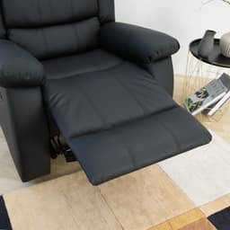 โซฟา PVC ปรับระดับ 1 ที่นั่ง รุ่นเลมม่า - สีดำ