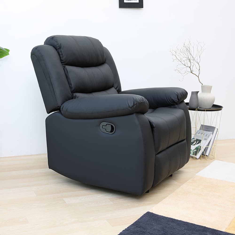 โซฟา PVC ปรับระดับ 1 ที่นั่ง รุ่นเลมม่า - สีดำ