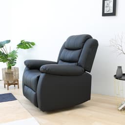 โซฟา PVC ปรับระดับ 1 ที่นั่ง รุ่นเลมม่า - สีดำ