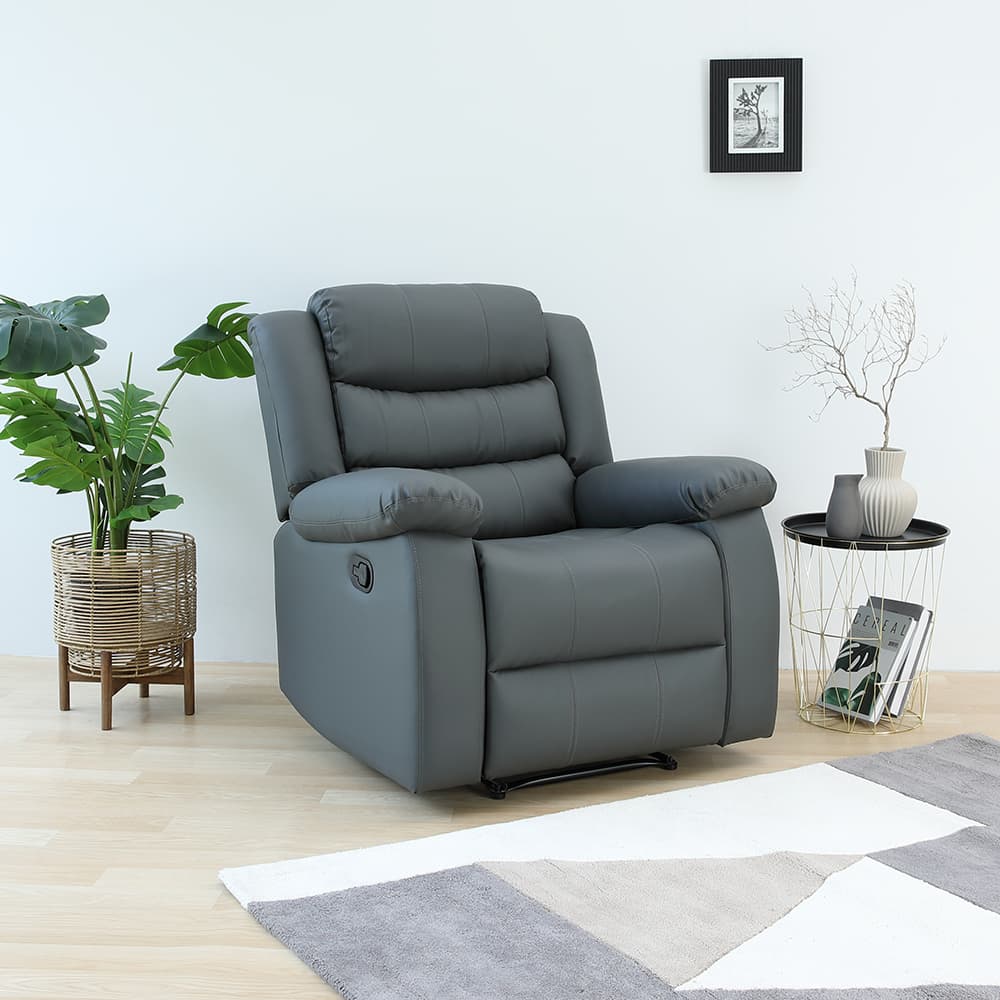 โซฟา PVC ปรับระดับ 1 ที่นั่ง รุ่นเลมม่า - สีเทา