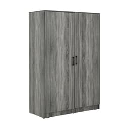 ตู้เสื้อผ้า 2 บาน รุ่นเฟส ขนาด 120 ซม. - สีเทา