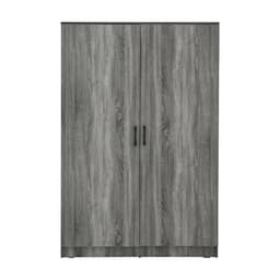 ตู้เสื้อผ้า 2 บาน รุ่นเฟส ขนาด 120 ซม. - สีเทา