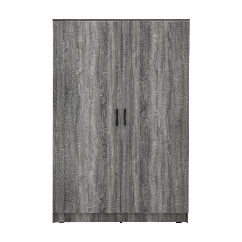 ตู้เสื้อผ้า 2 บาน รุ่นเฟส ขนาด 120 ซม. - สีเทา