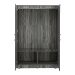 ตู้เสื้อผ้า 2 บาน รุ่นเฟส ขนาด 120 ซม. - สีเทา