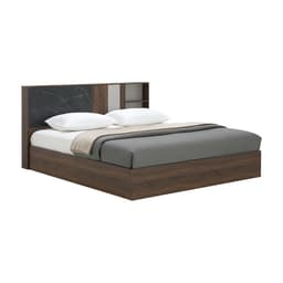 ชุดห้องนอน รุ่นแมกโนเลีย ขนาด 5 ฟุต  (เตียง, ตู้เสื้อผ้า 4 บาน, โต๊ะเครื่องแป้ง) - สีวอลนัท/หินอ่อนดำ