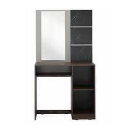 ชุดห้องนอน รุ่นแมกโนเลีย ขนาด 5 ฟุต  (เตียง, ตู้เสื้อผ้า 4 บาน, โต๊ะเครื่องแป้ง) - สีวอลนัท/หินอ่อนดำ