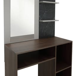 ชุดห้องนอน รุ่นแมกโนเลีย ขนาด 5 ฟุต  (เตียง, ตู้เสื้อผ้า 4 บาน, โต๊ะเครื่องแป้ง) - สีวอลนัท/หินอ่อนดำ