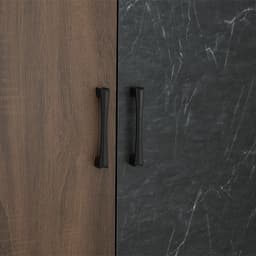 ชุดห้องนอน รุ่นแมกโนเลีย ขนาด 5 ฟุต  (เตียง, ตู้เสื้อผ้า 4 บาน, โต๊ะเครื่องแป้ง) - สีวอลนัท/หินอ่อนดำ