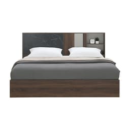 ชุดห้องนอน รุ่นแมกโนเลีย ขนาด 5 ฟุต  (เตียง, ตู้เสื้อผ้า 4 บาน, โต๊ะเครื่องแป้ง) - สีวอลนัท/หินอ่อนดำ