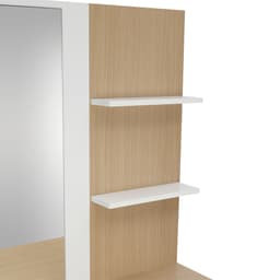 ชุดห้องนอน รุ่นคาร์เนชั่น+ฟินซ์  ขนาด 5 ฟุต (เตียง, ตู้เสื้อผ้า 4 บาน, โต๊ะเครื่องแป้ง) - สีขาว/ธรรมชาติ