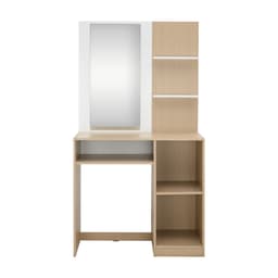 ชุดห้องนอน รุ่นคาร์เนชั่น+ฟินซ์ ขนาด 5 ฟุต (เตียง, ตู้เสื้อผ้า 4 บาน พร้อมกระจก, โต๊ะเครื่องแป้ง) - สีขาว/ธรรมชาติ