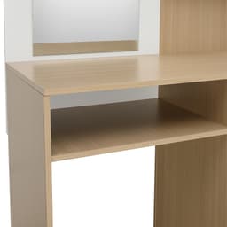 ชุดห้องนอน รุ่นคาร์เนชั่น+ฟินซ์ ขนาด 6 ฟุต (เตียง, ตู้เสื้อผ้า 4 บาน พร้อมกระจก, โต๊ะเครื่องแป้ง) - สีขาว/ธรรมชาติ