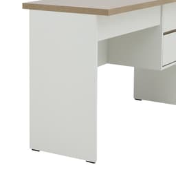 โต๊ะทำงาน 3 ลิ้นชัก รุ่นมินิโอ ขนาด 120 ซม. - สีธรรมชาติ/ขาว