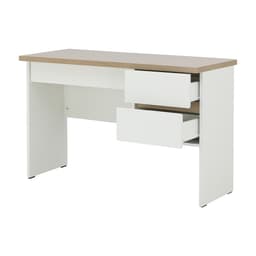 โต๊ะทำงาน 3 ลิ้นชัก รุ่นมินิโอ ขนาด 120 ซม. - สีธรรมชาติ/ขาว