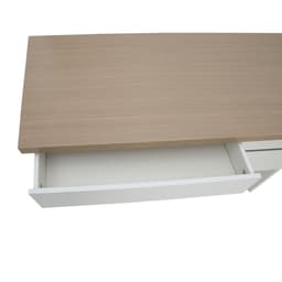 โต๊ะทำงาน 3 ลิ้นชัก รุ่นมินิโอ ขนาด 120 ซม. - สีธรรมชาติ/ขาว