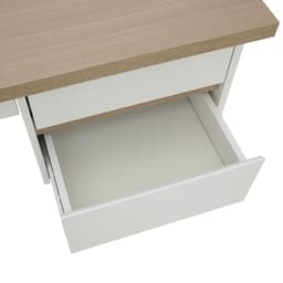 โต๊ะทำงาน 3 ลิ้นชัก รุ่นมินิโอ ขนาด 120 ซม. - สีธรรมชาติ/ขาว