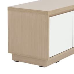 ตู้วางทีวี 2 บาน พร้อมลิ้นชัก รุ่นมินิโอ ขนาด 150 ซม. - สีธรรมชาติ/ขาว