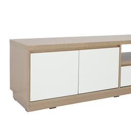 ตู้วางทีวี 2 บาน พร้อมลิ้นชัก รุ่นมินิโอ ขนาด 150 ซม. - สีธรรมชาติ/ขาว